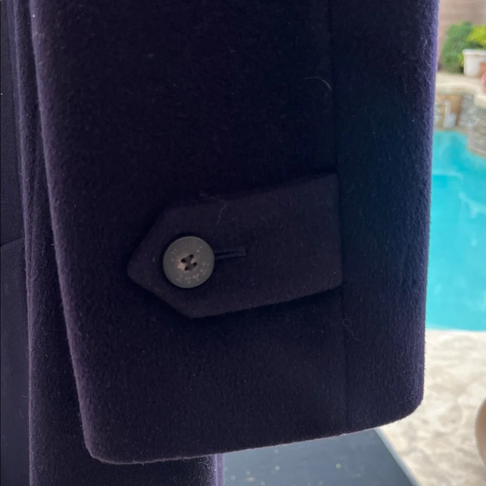 GUCCI Midnight Blue Wool Overcoat Trench